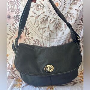 Black Leather Shoulder Bag